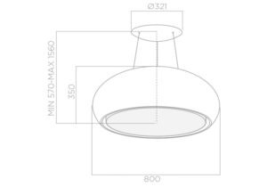 Õhupuhasti Elica SEASHELL joonis