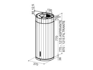 Õhupuhasti Faber CORINTHIA ISOLA joonis