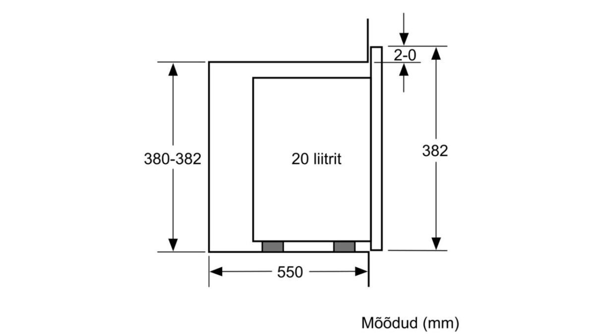 Integreeritav mikrolaineahi Bosch BFL joonis