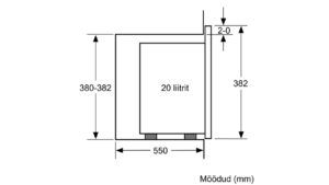 Integreeritav mikrolaineahi Bosch BFL joonis
