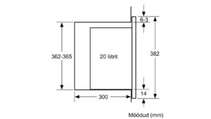 Integreeritav mikrolaineahi Bosch BFL joonis