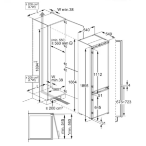 Integreeritav külmik Electrolux LNS9TE19S TwinTech® NoFrost