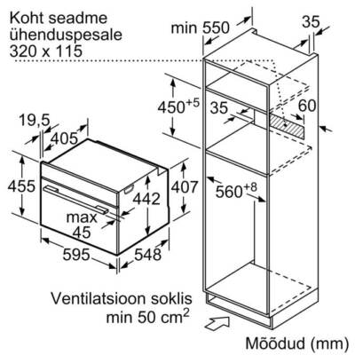 Компактный духовой шкаф bosch cmg8764c7