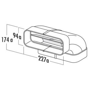 Ventilatsioonitoru ELICA KIT0121005 vertikaalne liitmik 90° plastik