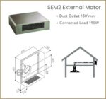 Väline mootor SIRIUS SEM2 välistingimustesse katuseräästa alla