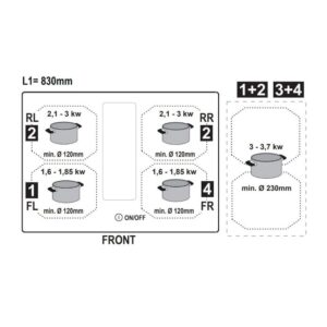 Elica pliidiplaat koos õhupuhastiga NIKOLATESLA FIT XL BLA83