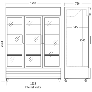 Scandomestic vitriinkülmik SD1502BHE