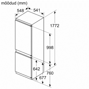 Integreeritav külmik-sügavkülmik Bosch KIV865SE0