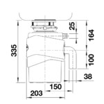 Köögihunt toidujäätmete purustaja BLANCO FWD Max