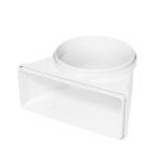 Ventilatsioonitoru lapik ümar liitmik 90° plastik AEG M2CKCF03