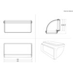 Ventilatsioonitoru vertikaalne liitmik 90° plastik AEG M2CKCF09 - Image 2