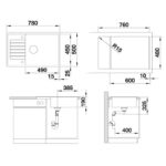 BLANCO ZIA XL 6 S valamu joonis