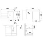 BLANCO LIVIT 45 S roostevaba valamu joonis