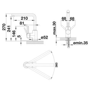 BLANCO MILA köögisegisti joonis