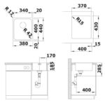 BLANCO SOLIS 340-IF roostevaba valamu 526116 joonis