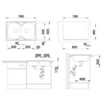 BLANCO TIPO 8 COMPACT roostevaba valamu 513459 joonis