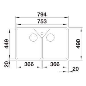 BLANCO VILLAE Farmhouse Double valamu 525164 joonis