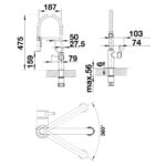 BLANCO CATRIS-S FLEXO köögisegisti joonis