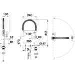 BLANCO CULINA-S II MINI köögisegisti joonis