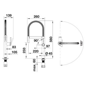 BLANCO CULINA-S II SENSOR köögisegisti 527462 joonis