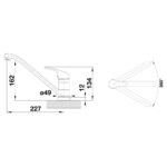 BLANCO DARAS-F köögisegisti kroom joonis