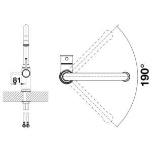 BLANCO LIVIA-S köögisegisti 521288 joonis