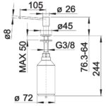 BLANCO PIONA seebidosaator kroom 517667 joonis