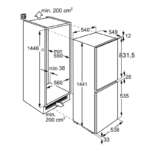 Integreeritav külmik-sügavkülmik Electrolux LNT3LE14S joonis