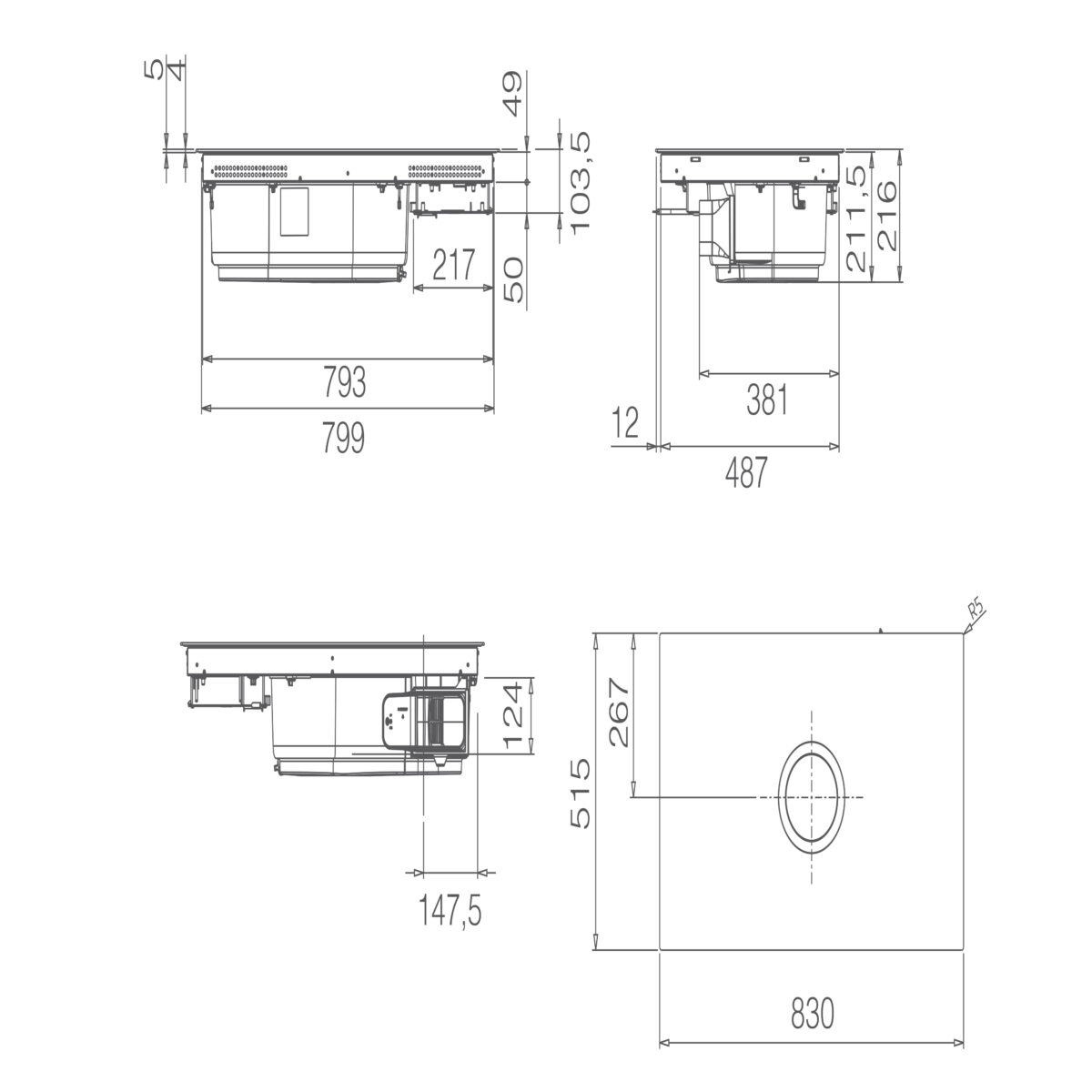 Pliidiplaat õhupuhasti ELICA NIKOLATESLA SWITCH EVO WHA83