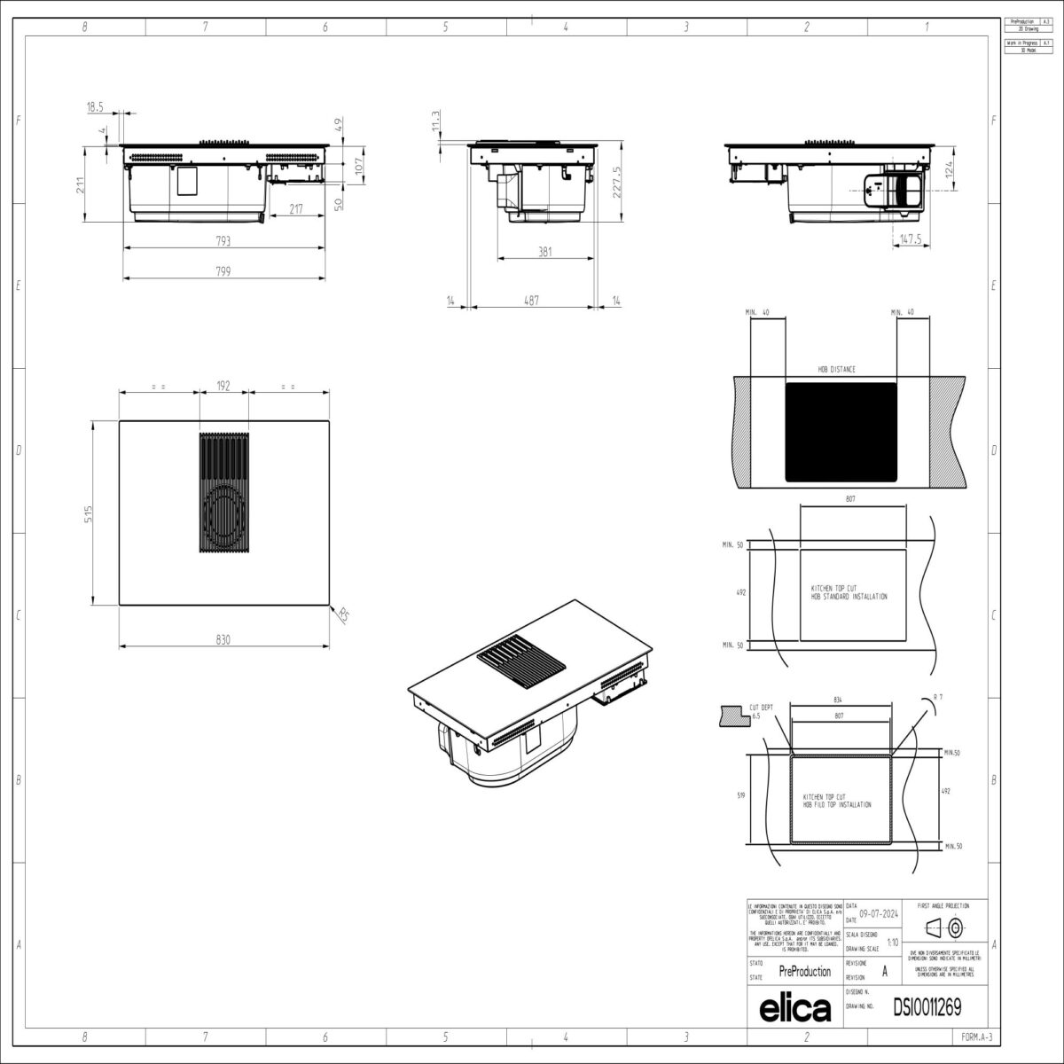 Pliidiplaat koos õhupuhastiga NIKOLATESLA LIBRA EVO WHA83 joonis