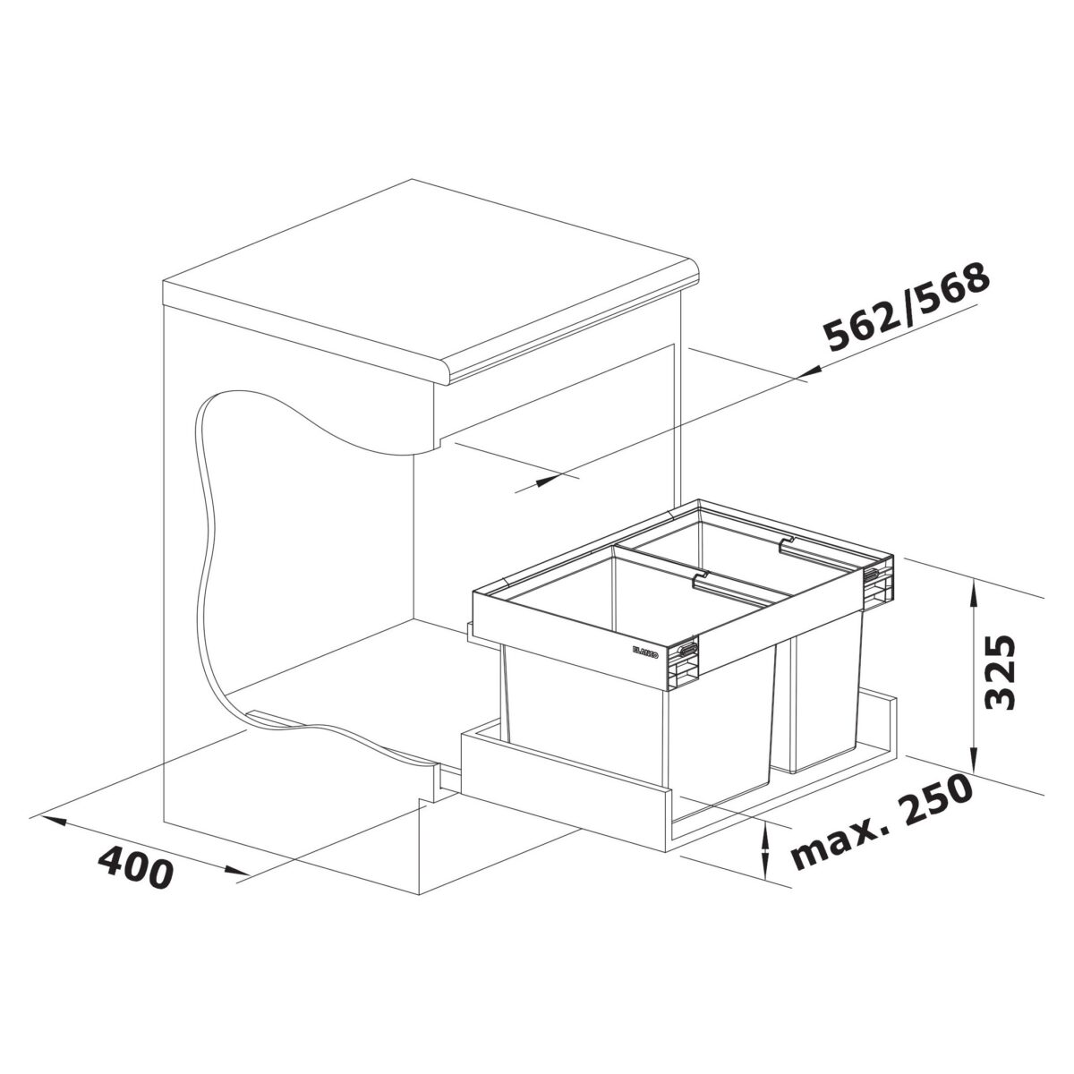 BLANCO sorter FLEXON II LOW 602 526641