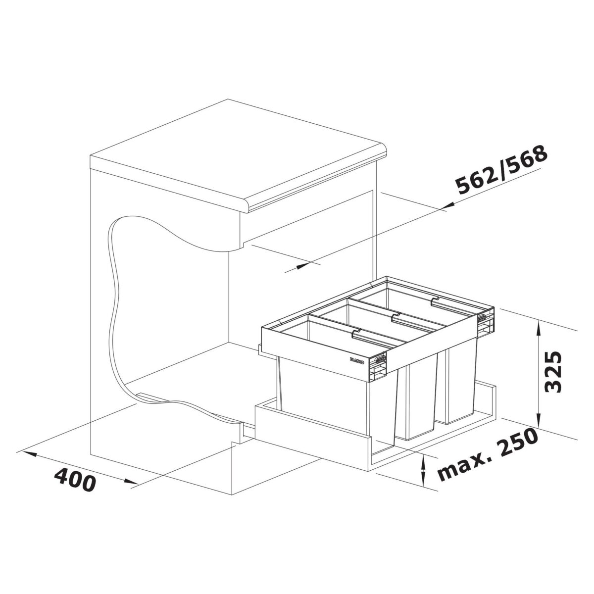 BLANCO sorter FLEXON II LOW 603 526642