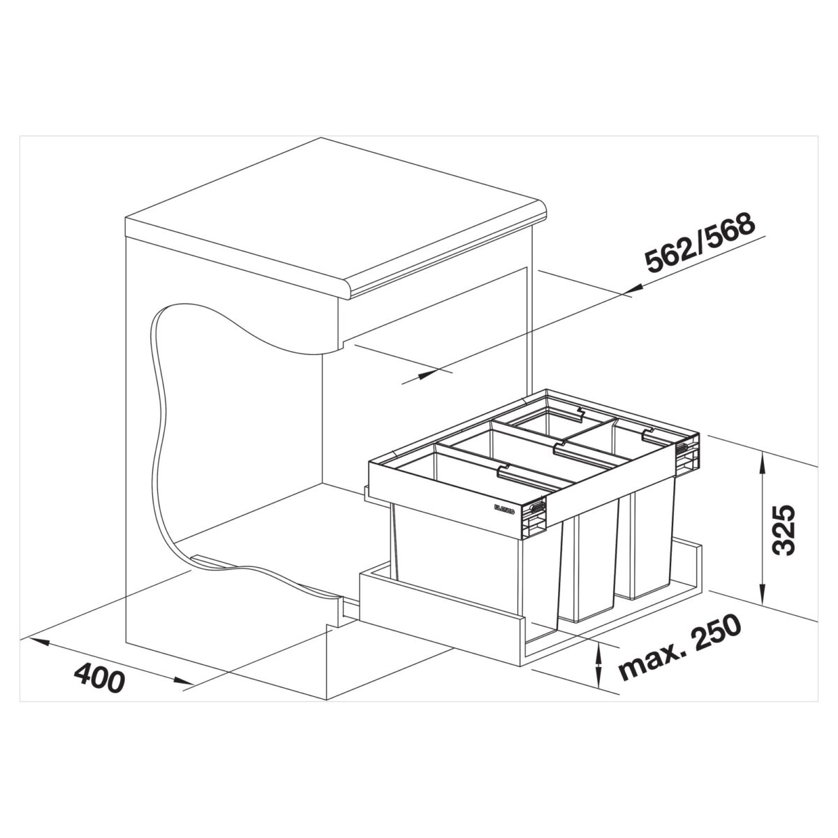BLANCO sorter FLEXON II LOW 604 526644