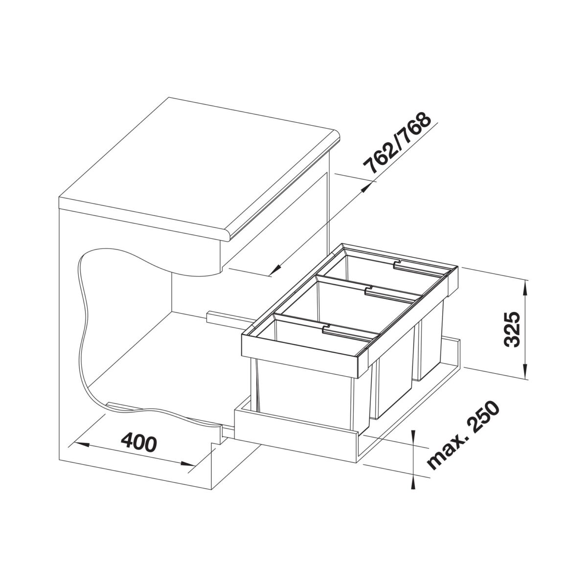 BLANCO sorter FLEXON II LOW 803 525221