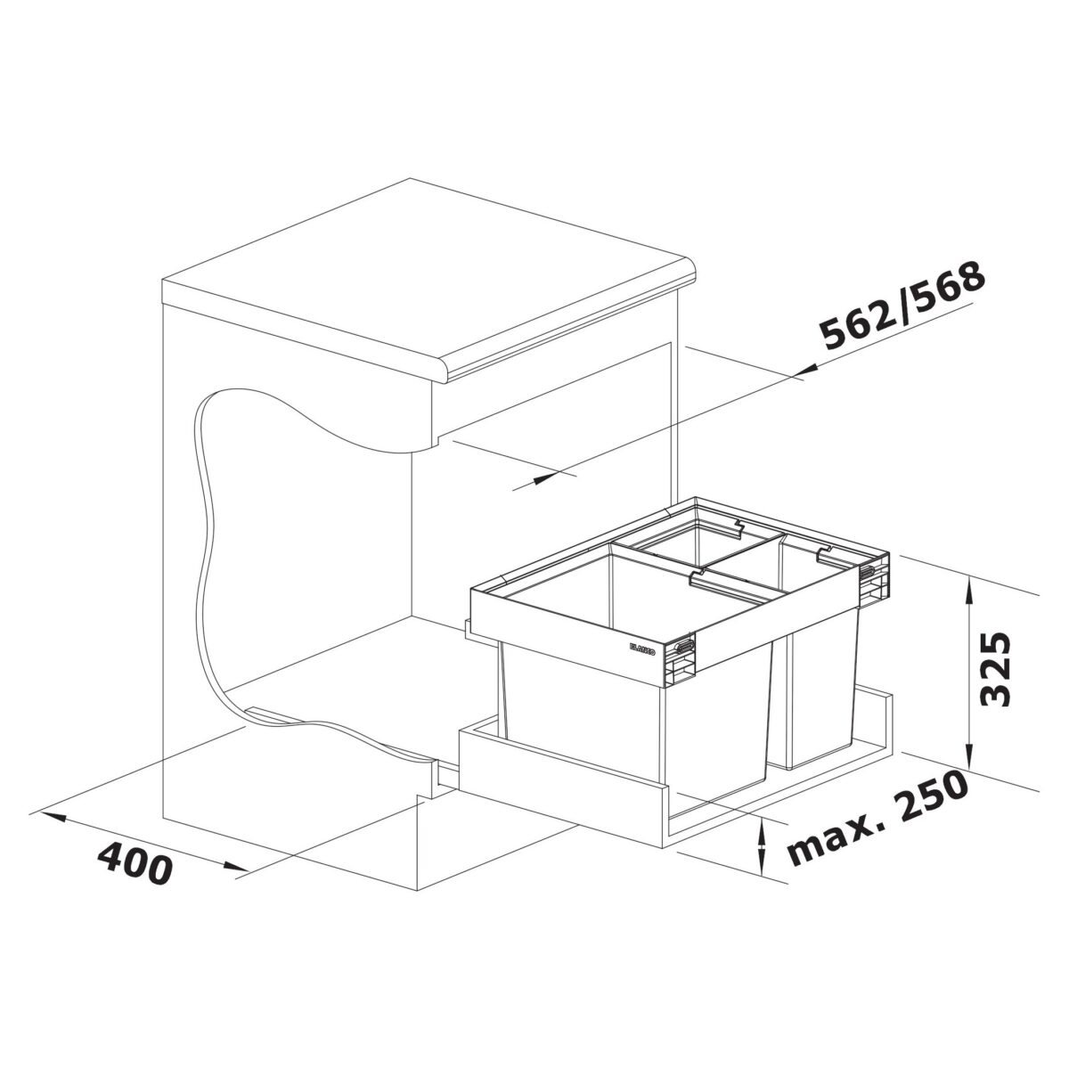 BLANCO sorter FLEXON LOW II XL 603 526643