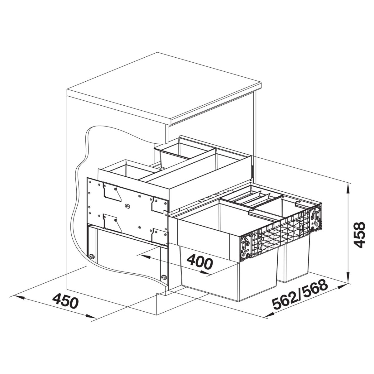 BLANCO sorter SELECT II XL 603 Orga 526210