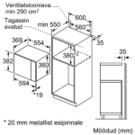 Integreeritav mikrolaineahi Bosch BEL454MB1F
