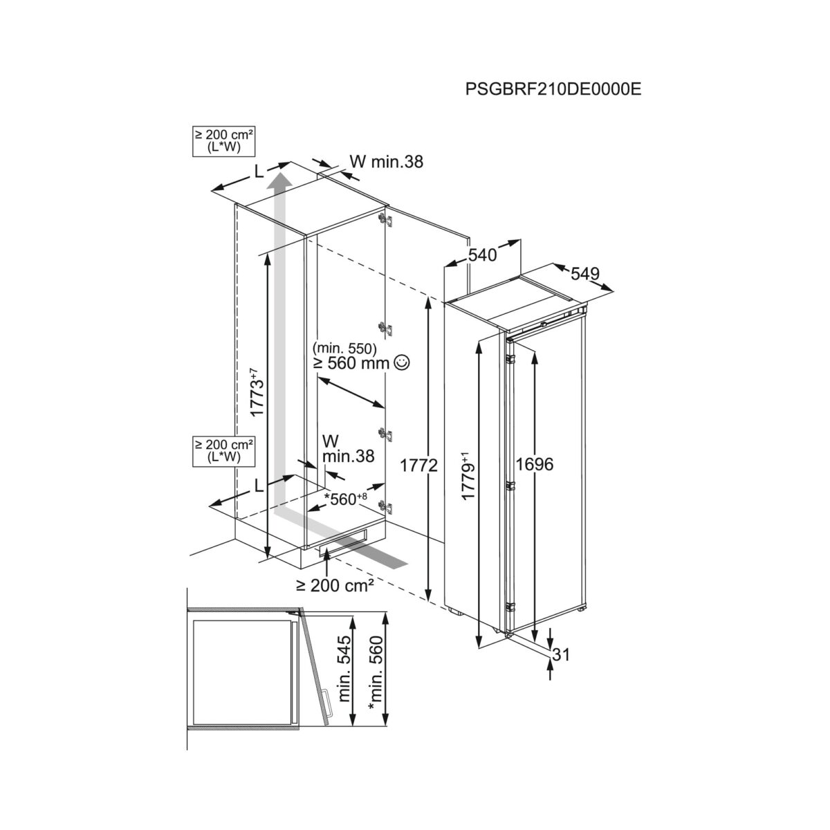 Integreeritav sügavkülmik Electrolux KUN7NE18S