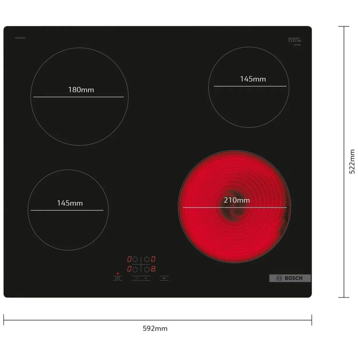 Bosch PKE611BA2E keraamiline pliidiplaat - Image 2