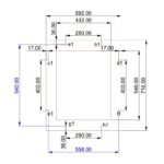 Avintage AVU50PANEL integreeritav veinikülmik JOONIS