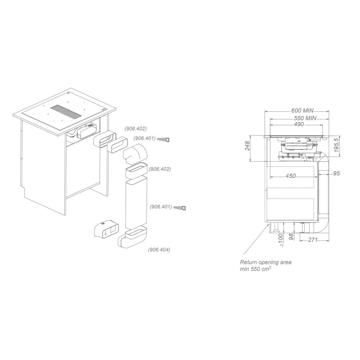 Retsirkulatsioonikomplekt NOVY 1861820