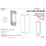 Avintage AVI178PLATINUM integreeritav veinikülmik