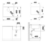 BLANCO ANDANO 450-U roostevaba valamu 522963