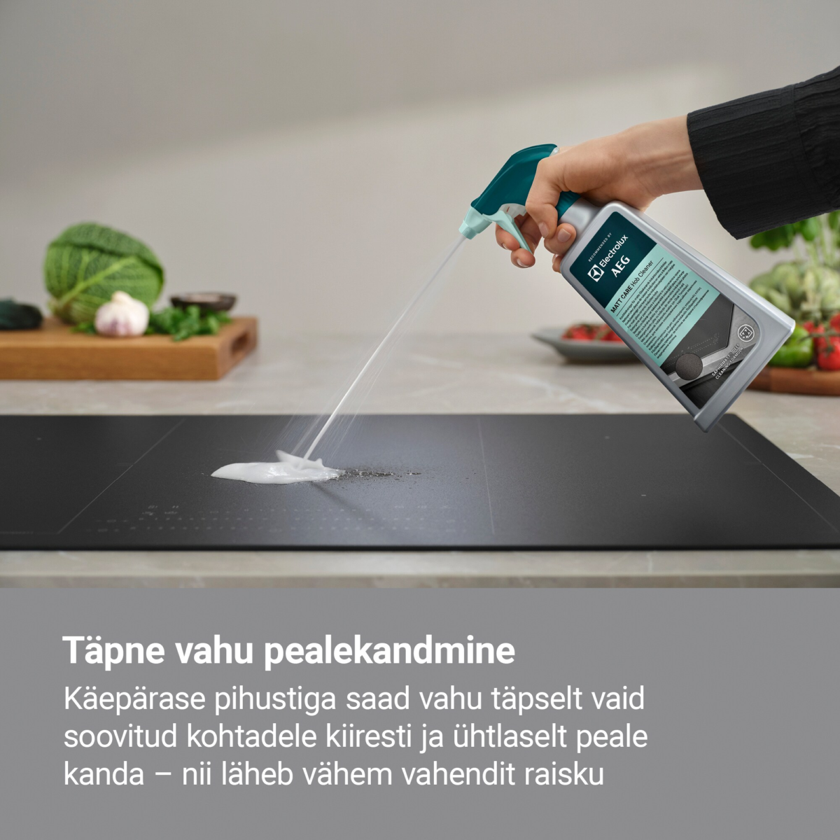 Matt musta pliidiplaadi puhastusvahend Matt Care