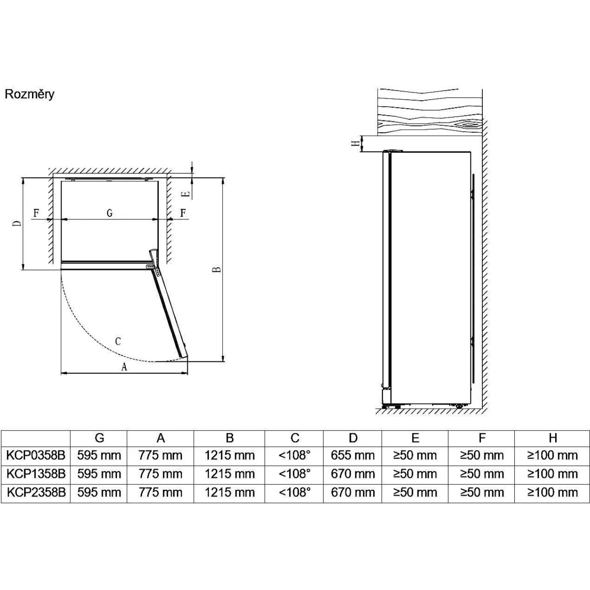 Kluge KCP2358B vitriinkülmik must - Pilt 3